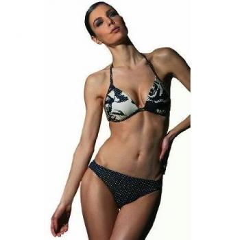 Fashy - Traje de natación para mujer, tamaño 40 B, color negro - beige