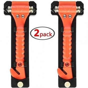 [2 Pack] cortador de cinturón de seguridad martillo de coche Coche Salida De Emergencia ventana rotura Martillo Herramientas de Cortador de cinturón de seguridad Life martillo de emergencia y cortador de cinturón de seguridad Rescue Tool