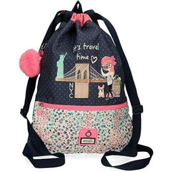 Enso Travel Time, Equipaje Bolsa De Mensajero Niñas, Azul (Blue), Talla Única