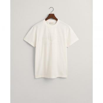 GANT Camiseta Tonal Archive Shield de Algodón 100% para Hombre con Cuello Redondo y Bordado