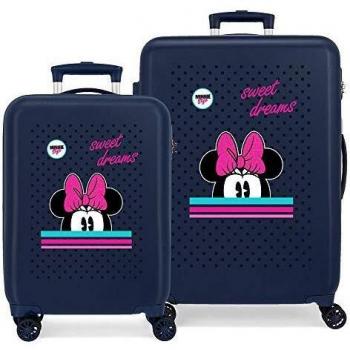 Disney Sweet Dreams Minnie Juego de Maletas Azul 55/68 cms Rígida ABS Cierre combinación 104L 4 Ruedas Dobles Equipaje de Mano