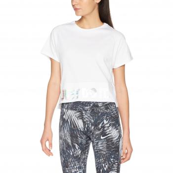 NIKE W NSW Hologram Camiseta, Mujer, Blanco, L