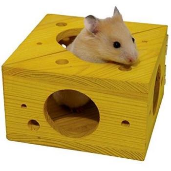 Rosewood Juguete de Juguete para Actividades de Animales pequeños para Dormir y Jugar con Queso