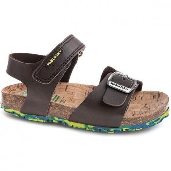 Pablosky - Sandalias de niño de materiales reciclados con cierre adherente, sandalia tipo BIO marrón niño 512890, suela flexible antideslizante y resistente al desgarro, cierre ajustable con velcro en