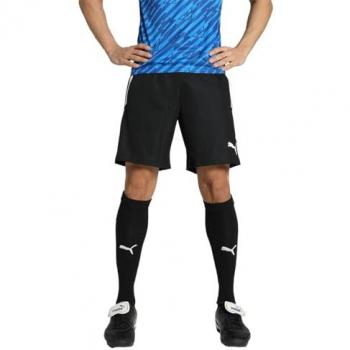 Pantalón Corto Puma Teamliga 2 para hombre color negro con bolsillos abiertos