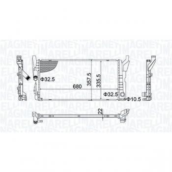 Radiador de refrigeración del motor MAGNETI MARELLI 350213202900