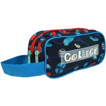 Estuche Organizador con Doble Cremallera y Espacio para 2 Cremalleras