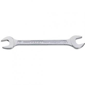 Llave de dos bocas fija HAZET 450N-8X10, cromada, ancho de llave: 8 x 10 mm, perfil hexagonal externo