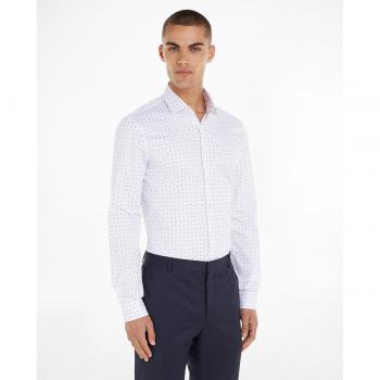 Camisa de hombre Calvin Klein - 100% algodón, corte regular, cuello clásico, manga larga, cierre frontal con botones, diseño minimalista, disponible en varios colores