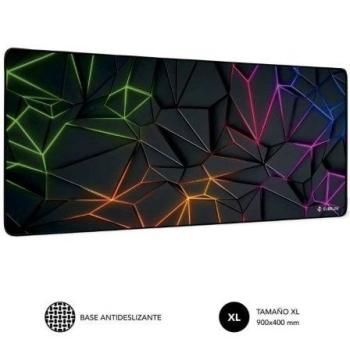 Alfombrilla de ratón Subblim Neon Obsidian XL 900x400mm Multicolor con base antideslizante