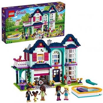 LEGO 41449 Friends Casa Familiar de Andrea, Juguete de Construcción con Mini Muñecas, Piscina y Estudio de Música para Niñas y Niños de 6 Años o Más