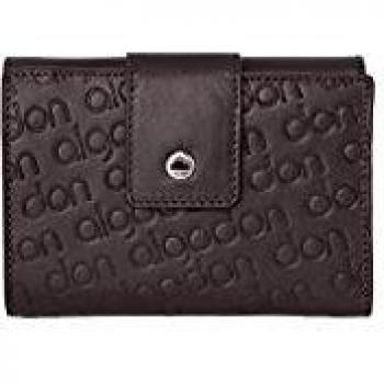 Don Algodón Cartera Monedero Billetero Tarjetero Cuero Mujer con Cremallera y Bolsillos Gran Capacidad Gris, 14x3x10 cm