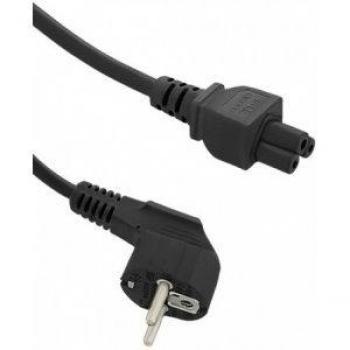 Qoltec 50548 - Cable (1,4 m, Male Connector/Female Connector, CEE7/7, C5 acoplador, 250 V, Negro)