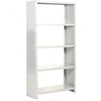 Estantería metálica Habitat Color 5/300 Simonrack, con tornillos, 5 estantes, color Blanco/Blanco, dimensiones 1600x600x300 mm, capacidad de carga 100 Kgs, estilo industrial