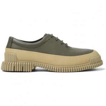 CAMPER Pix Men's Formal Shoes - Green/Beige, Size 46/12, Smooth Leather