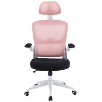 Silla Gaming Woxter Ergo Rosa Ergonómica Giratoria con Ruedas Abatible
