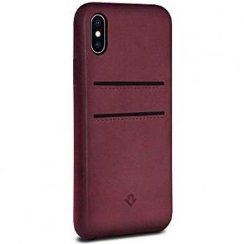 Funda cartera de cuero auténtico Burdeos Twelve South RelaxedLeather para teléfono móvil 5.8 pulgadas