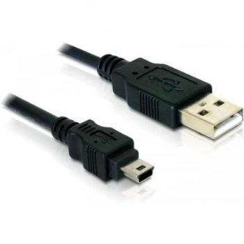 Cable USB 2.0 A a Mini B 5 pines 1,5 m DeLock Negro