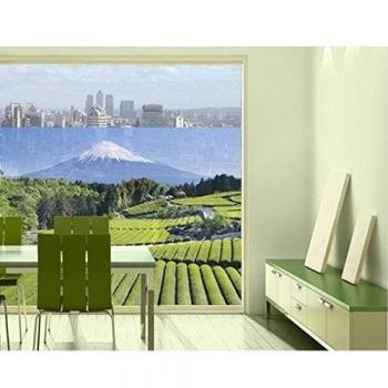 Apalis Mural de Ventana Tea Fields In Front of The Fuji, Dimensione:144cm x 192cm