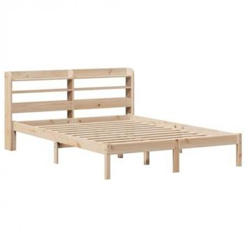 Cama sin colchón 140x190 cm en madera maciza de pino