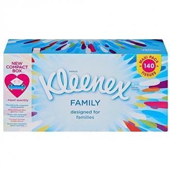 Kleenex Caja de pañuelos original Family, 140 unidades