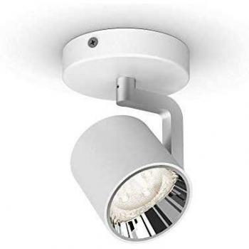 Philips myLiving foco Byrl LED SceneSwitch blanco en metal, luz blanca cálida a neutra regulable con interruptor existente