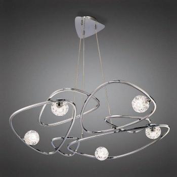 Lámpara colgante de techo Lux 5 Bulbs G9, cromo pulido