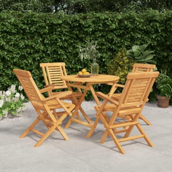 5-Piece Solid Teak Wood Garden Dining Set