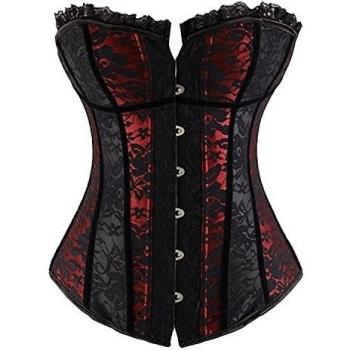 MODETREND Mujeres Corsés de Jacquard Floral Bustiers Push-up Fajas Corpiño Underbust Cintura Adelgazamiento Cinturón de Formación