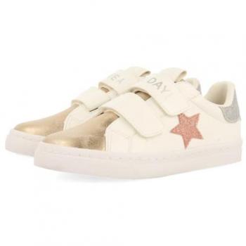 Zapatillas Deportivas de Niña Gioseppo Orkeny Blancas con Glitter y Acentos Metalizados EU 34