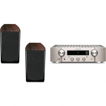 Sistema de sonido Marantz/Wharfedale con Amplificador integrado Marantz PM7000N y Altavoces de estantería Wharfedale Diamond 11.1 WA.