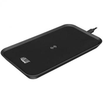 Adesso AUH-1030 Wireless Charging Pad 10W Max Qi-Certified with 3 Coils, Universal Black USB, Fast Charging, Indoor