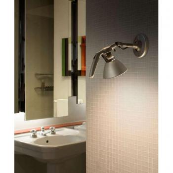 Foco de pared Luceplan Fortebraccio Ø 11 cm, negro, 60W, Soft-Touch