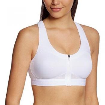 Odlo Sports BH Front Closure High - Sujetador deportivo para mujer, color blanco, talla 80E