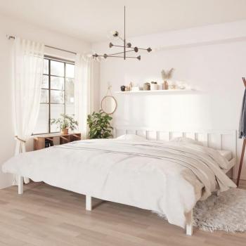 Cama de pino blanco gris 200x200 cm, estructura de cama de madera maciza de pino blanca, dimensiones 200x200 cm