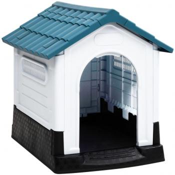 Blue Polypropylene Dog House 22.4x26.8x26 (57x68x66 cm)