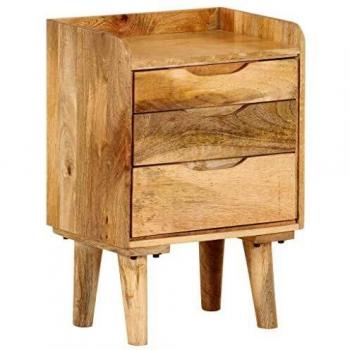 vidaXL Bedside Cabinet Solid Mango Wood 40x30x59.5 cm
