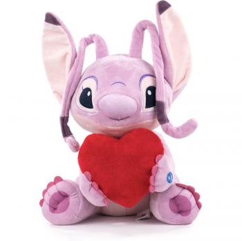 Peluche Stitch Azul con Corazón y Sonido - 32cm