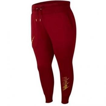 NIKE W NSW Pant BB Shine Plus Pantalón, Mujer, Team Red/Team Red/Metallic Gold, 50/52