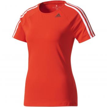 adidas D2m Tee 3s Camiseta de Manga Corta, Mujer, Rojo
