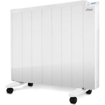 Ufesa EM1500 Emisor Térmico con 1500W de Potencia, 7 Elementos, 4 Modos: Confort, Económico, Anti-hielo y Stand-by, Temperatura ajustable de 5 a 35ºC, Display LCD, Programación Diaria y Semanal