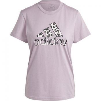 Camiseta adidas Animal Print Graphic para Mujer - Rosa