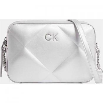 Bolso mujer Calvin Klein Re-Lock Quilt  Bolsa De Hombro Plata