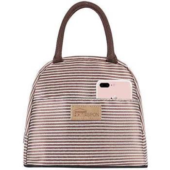HOMESPON Bolsa Isotérmica de Almuerzo Lunch Bag Bolsa Térmica Porta Alimentos Tela Impermeable Plegable Bolso de Picnic para Mujeres, Adultos, Estudiantes y Niños