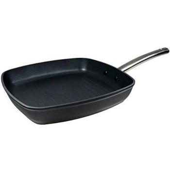 MasterPro Foodies Asador, Aluminio Forjado, Negro, 28 cm