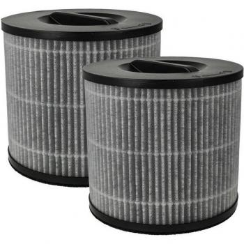 Filtro de aire HEPA H11 compatible con Steba LR12 - 2 unidades, filtro de repuesto con carbón activado integrado