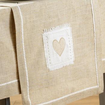 Couleur Montagne  - 3009234, Mantel Rectangular , 140 X 240 Cm , Mont Blanc , Lino/Poliéster , Beige
