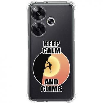 Funda Antigolpes de Silicona para Xiaomi Poco F6 5G con Diseño de Hombre Escalada
