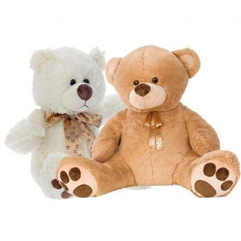 Peluche Oso marrón con lazo de 115 cm.