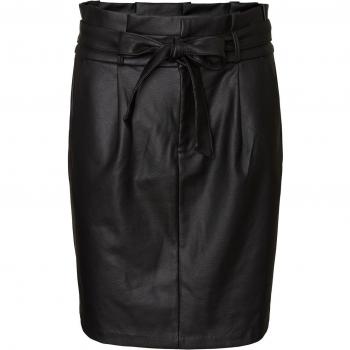 Vero Moda Women's Coated Paperbag Skirt Black XS